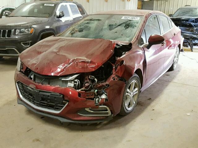 1G1BE5SM3G7311472 - 2016 CHEVROLET CRUZE LT RED photo 2