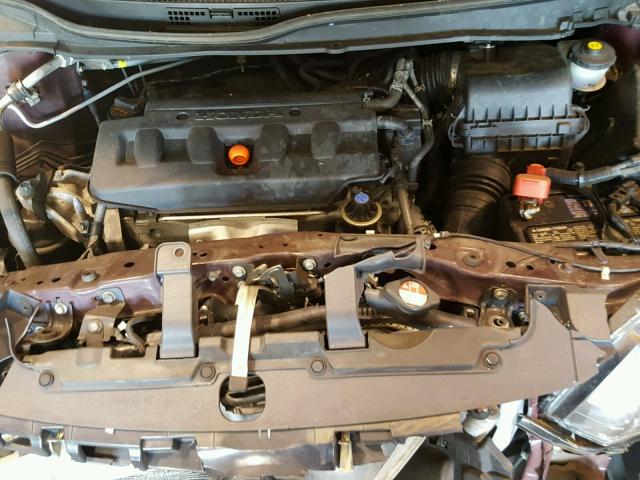 2HGFB2F85CH606277 - 2012 HONDA CIVIC EX BURGUNDY photo 7