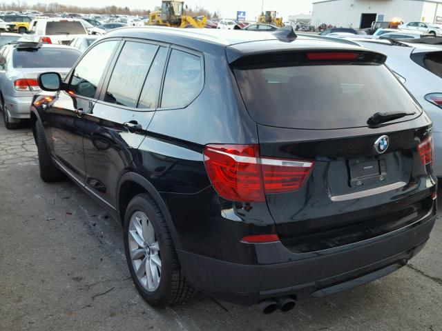 5UXWX9C51D0A29256 - 2013 BMW X3 XDRIVE2 BLACK photo 3