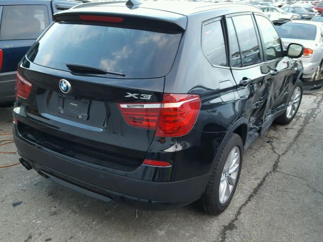 5UXWX9C51D0A29256 - 2013 BMW X3 XDRIVE2 BLACK photo 4