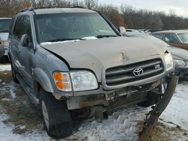 5TDZT34A12S133272 - 2002 TOYOTA SEQUOIA SR SILVER photo 1