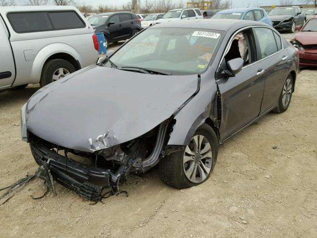 1HGCR2F39EA293349 - 2014 HONDA ACCORD LX GRAY photo 2