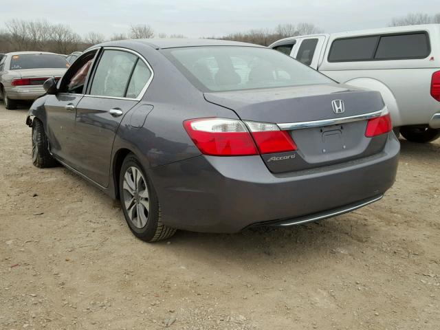 1HGCR2F39EA293349 - 2014 HONDA ACCORD LX GRAY photo 3