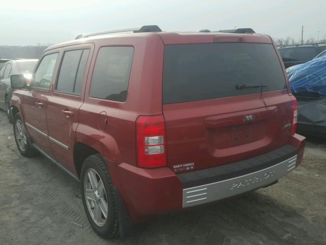 1J4NT4GB3AD503134 - 2010 JEEP PATRIOT LI RED photo 3