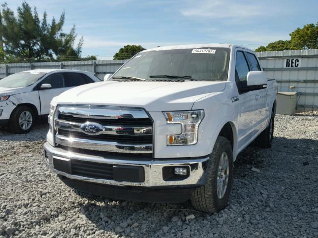 1FTEW1EF3FKD53790 - 2015 FORD F150 SUPER WHITE photo 2