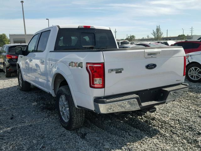 1FTEW1EF3FKD53790 - 2015 FORD F150 SUPER WHITE photo 3