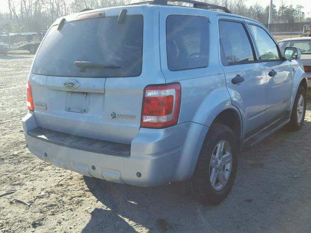 1FMCU59H48KA89963 - 2008 FORD ESCAPE HEV BLUE photo 4