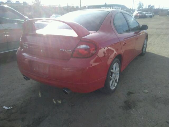 1B3ES66S24D561585 - 2004 DODGE NEON SRT-4 RED photo 4