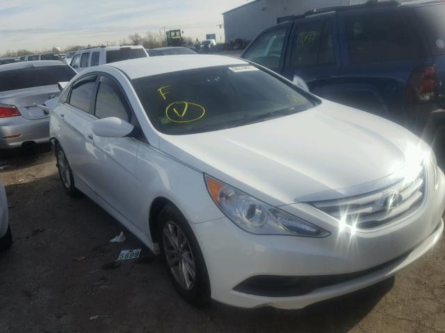 5NPEB4AC0EH927137 - 2014 HYUNDAI SONATA GLS WHITE photo 1