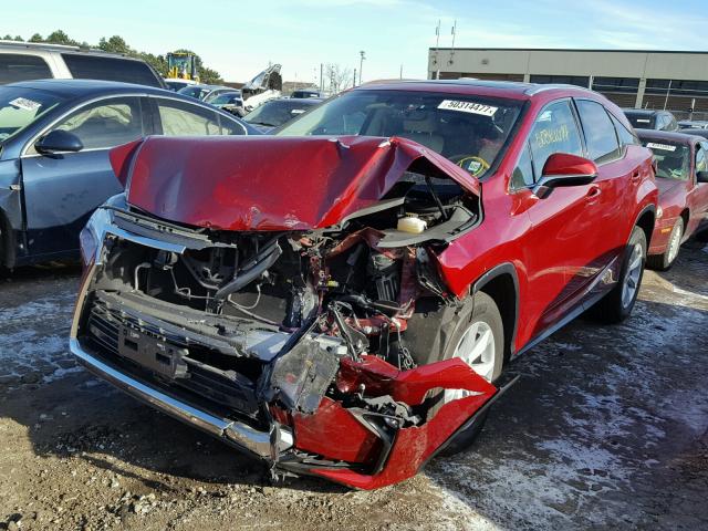 2T2BZMCA1GC016908 - 2016 LEXUS RX 350 RED photo 2