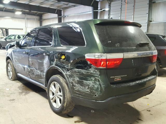 1D4RD2GG4BC711456 - 2011 DODGE DURANGO EX GREEN photo 3