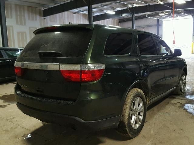 1D4RD2GG4BC711456 - 2011 DODGE DURANGO EX GREEN photo 4