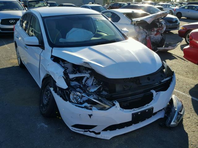 3N1AB7AP9HY252322 - 2017 NISSAN SENTRA S WHITE photo 1