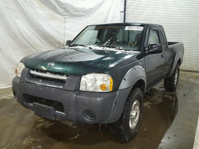 1N6ED26Y31C352909 - 2001 NISSAN FRONTIER K GREEN photo 2