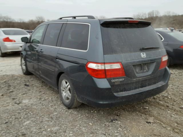 5FNRL38416B426278 - 2006 HONDA ODYSSEY EX BLUE photo 3