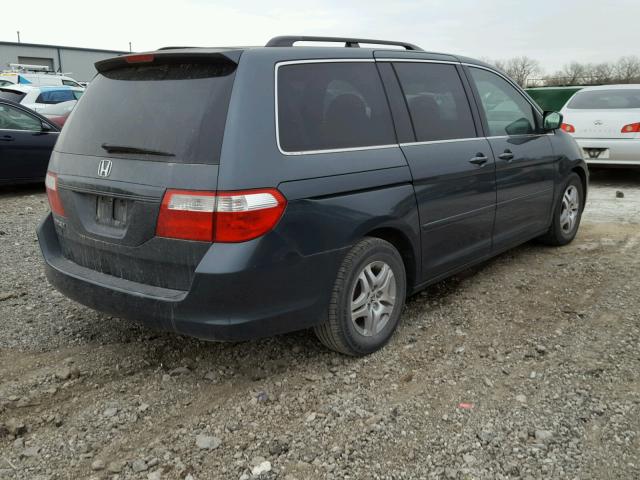 5FNRL38416B426278 - 2006 HONDA ODYSSEY EX BLUE photo 4