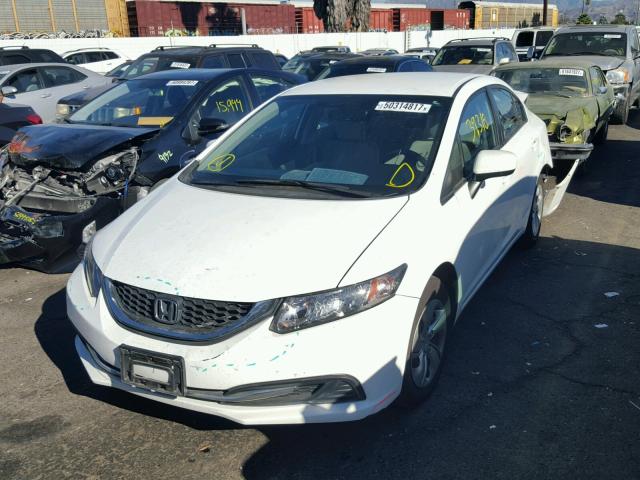 19XFB2F50EE208333 - 2014 HONDA CIVIC LX WHITE photo 2