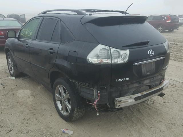 JTJHW31U460002165 - 2006 LEXUS RX 400H BLACK photo 3