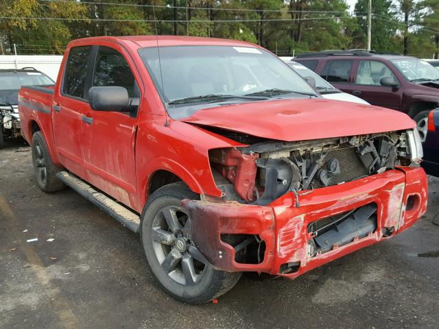 1N6AA0EK3CN303483 - 2012 NISSAN TITAN S RED photo 1