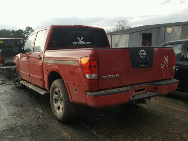 1N6AA0EK3CN303483 - 2012 NISSAN TITAN S RED photo 3