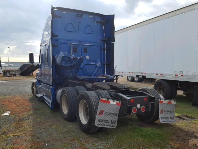 3AKJGLD5XESFH3075 - 2014 FREIGHTLINER CASCADIA 1 BLUE photo 3