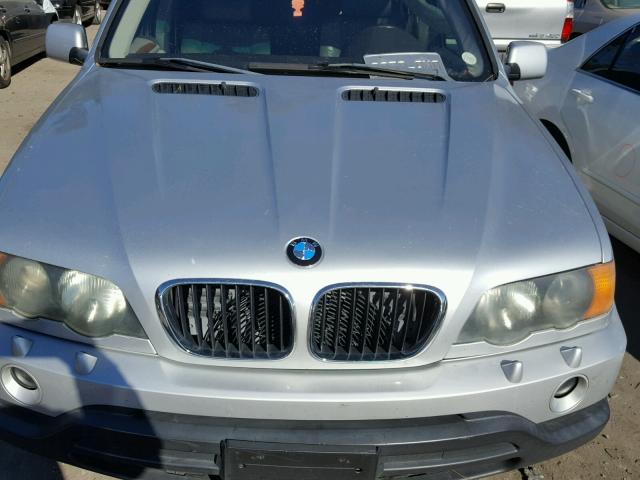 5UXFA53532LP46888 - 2002 BMW X5 3.0I SILVER photo 7