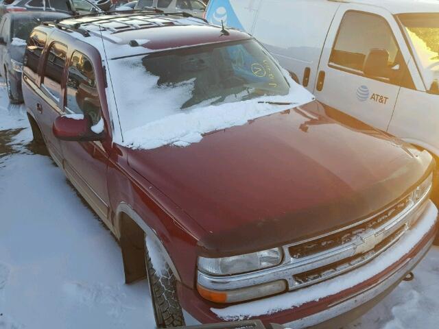 1GNEK13T15J103206 - 2005 CHEVROLET TAHOE K150 RED photo 1