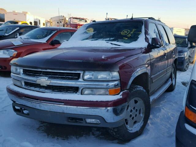 1GNEK13T15J103206 - 2005 CHEVROLET TAHOE K150 RED photo 2