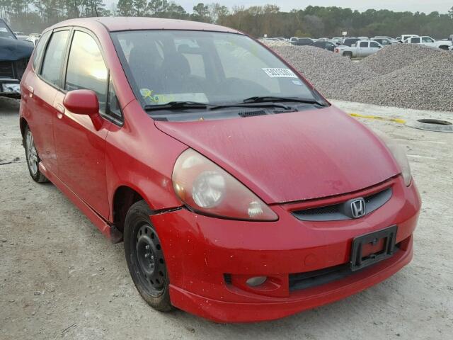 JHMGD38677S063462 - 2007 HONDA FIT S RED photo 1