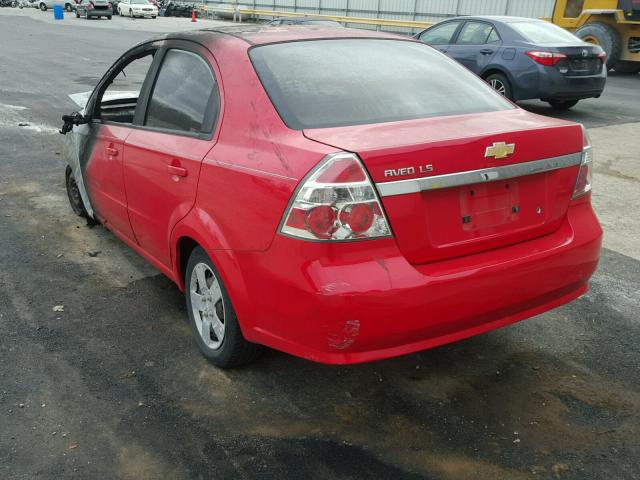 KL1TD56618B094391 - 2008 CHEVROLET AVEO BASE BURN photo 3