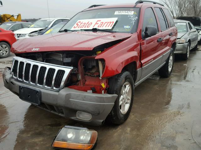 1J4GX48S92C159764 - 2002 JEEP GRAND CHER RED photo 2