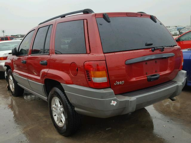 1J4GX48S92C159764 - 2002 JEEP GRAND CHER RED photo 3