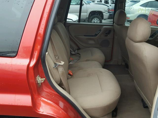 1J4GX48S92C159764 - 2002 JEEP GRAND CHER RED photo 6