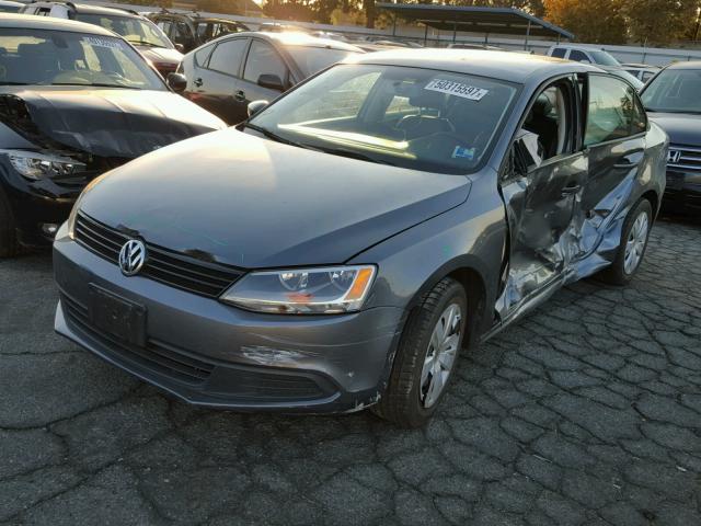 3VWD17AJ8EM221362 - 2014 VOLKSWAGEN JETTA SE GRAY photo 2