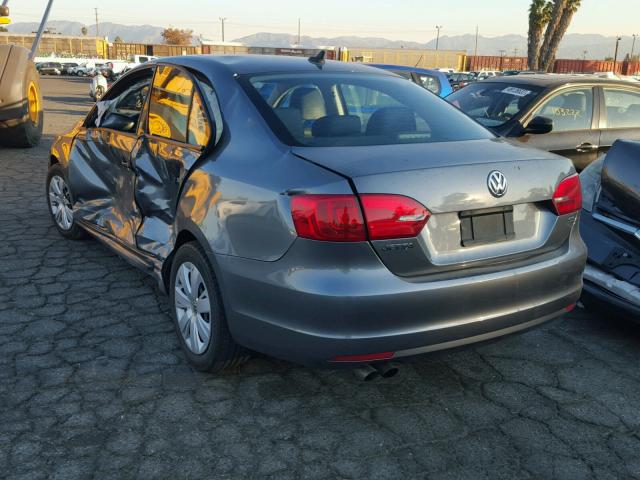 3VWD17AJ8EM221362 - 2014 VOLKSWAGEN JETTA SE GRAY photo 3