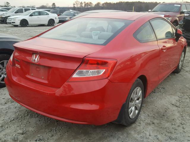 2HGFG3B58CH547146 - 2012 HONDA CIVIC LX RED photo 4