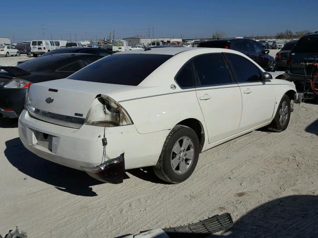 2G1WT58K389161697 - 2008 CHEVROLET IMPALA LT WHITE photo 4