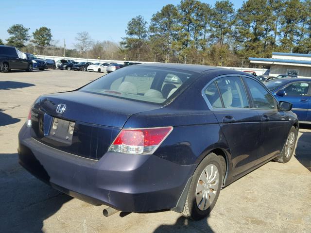 1HGCP2F3XAA023014 - 2010 HONDA ACCORD LX BLUE photo 4