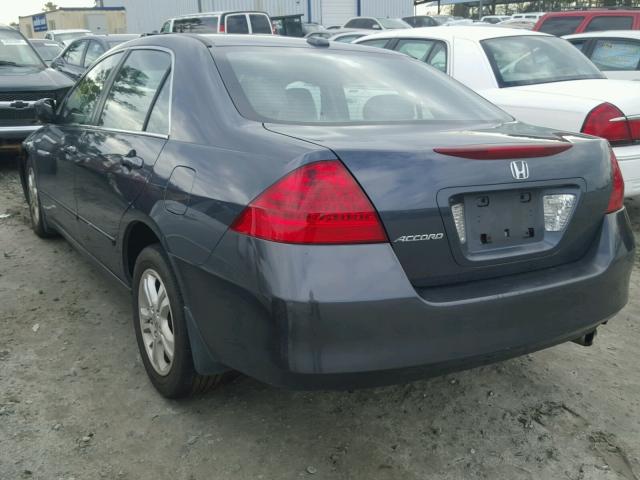 1HGCM56847A205712 - 2007 HONDA ACCORD EX BLUE photo 3