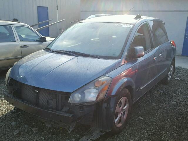 5N1BV28UX9N106528 - 2009 NISSAN QUEST S BLUE photo 2