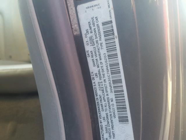 3VWRR31C76M416203 - 2006 VOLKSWAGEN NEW BEETLE 奶油色 照片 10