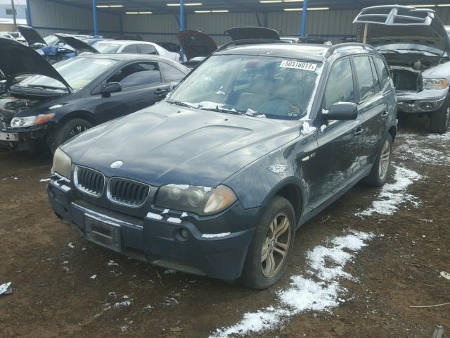 WBXPA93404WC34677 - 2004 BMW X3 3.0I GREEN photo 2