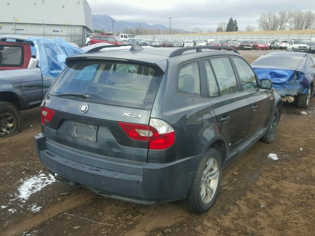 WBXPA93404WC34677 - 2004 BMW X3 3.0I GREEN photo 4