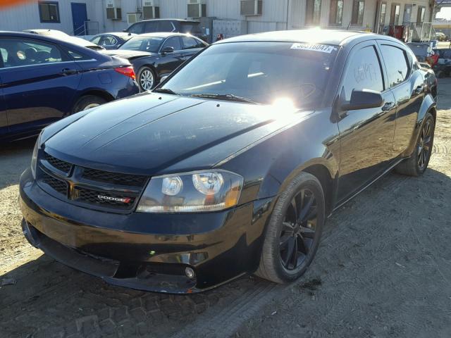 1C3CDZAB8EN120858 - 2014 DODGE AVENGER SE BLACK photo 2