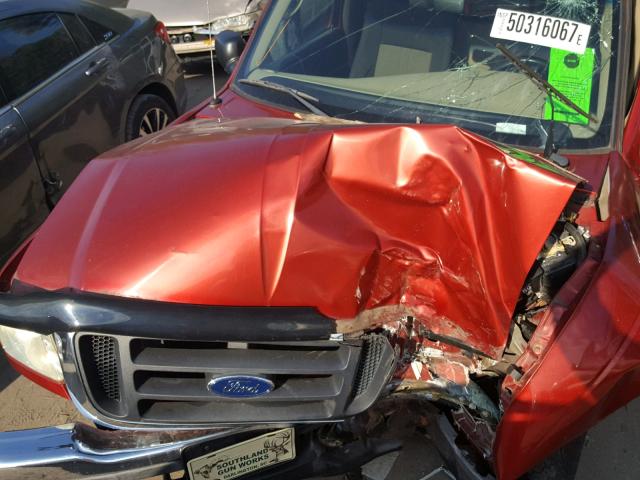 1FTYR10U44PA21917 - 2004 FORD RANGER RED photo 7