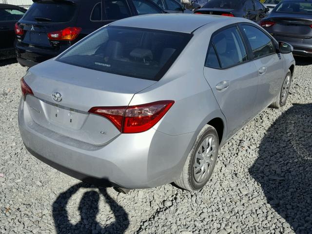 5YFBURHE3HP710383 - 2017 TOYOTA COROLLA L SILVER photo 4