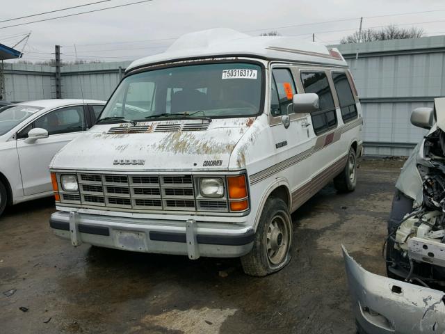 2B6HB21Y5PK512430 - 1993 DODGE RAM VAN B2 WHITE photo 2