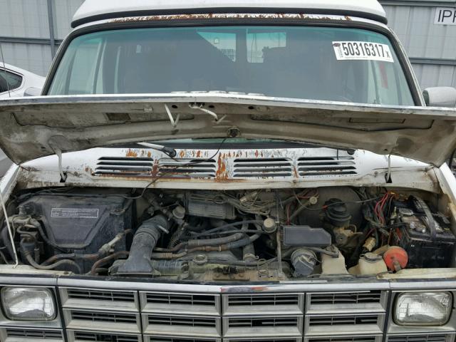 2B6HB21Y5PK512430 - 1993 DODGE RAM VAN B2 WHITE photo 7