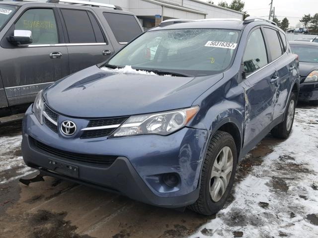 2T3BFREV6EW225560 - 2014 TOYOTA RAV4 LE BLUE photo 2