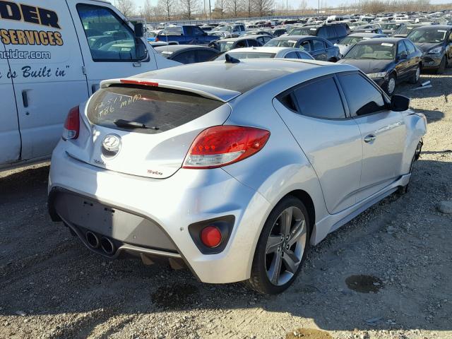 KMHTC6AE8DU101069 - 2013 HYUNDAI VELOSTER T SILVER photo 4